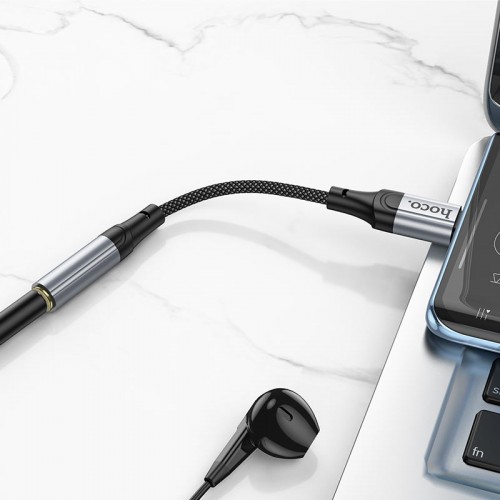 Адаптер HOCO LS36 переходник Type C to 3.5mm, длина кабеля 12 см