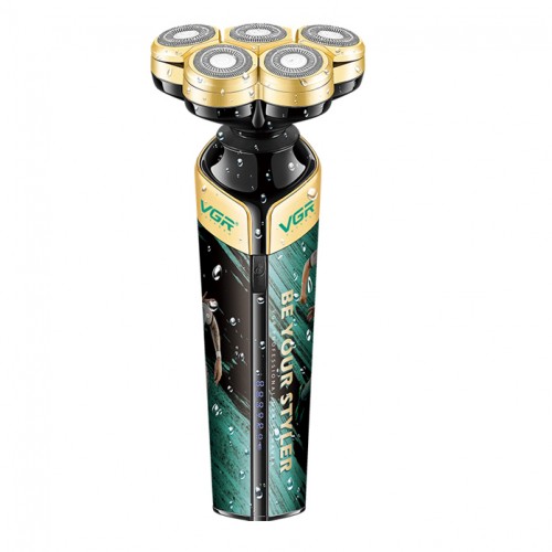 Электробритва VGR V-330 с 5-ю плавающими роторными головками, водонепроницаемая