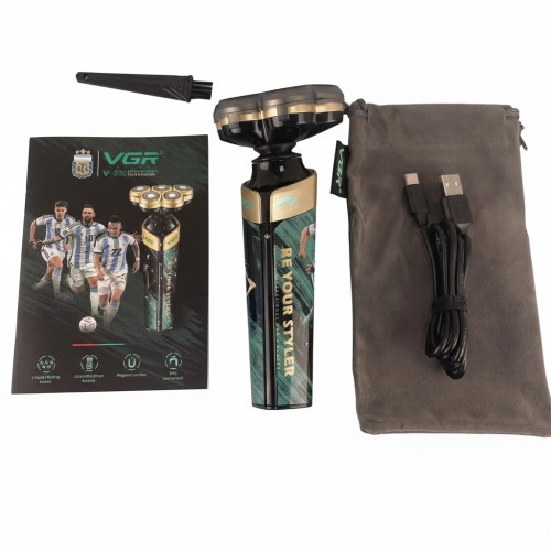 Электробритва VGR V-330 с 5-ю плавающими роторными головками, водонепроницаемая