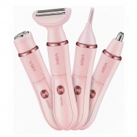 Многофункциональный комплект по уходу VGR V-761 (4 предмета), Триммер для носа и ушей Розовый