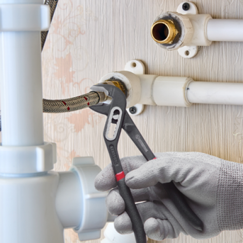 Клещи сантехнические 180 мм, кованое железо 40CrV, поливные двухслойные рукоятки, STORM INTERTOOL NT-0160