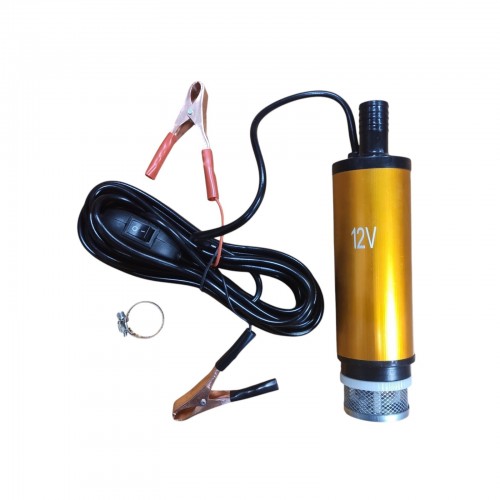 Насос электрический для перекачки дизельного топлива 12V Матовый с крокодилами