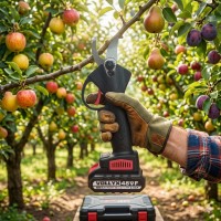 Электрический секатор VOLLYX в кейсе + 2 аккумулятора / Ножницы садовые / Электросекатор для сада