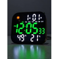 Электронные часы настенные от USB, DS-3828L с термометром и гигрометром