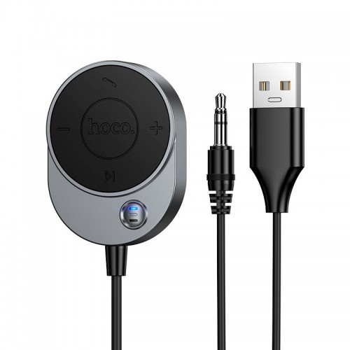 Аудио ресивер HOCO E150 Path car AUX Bluetooth receiver с кабелем (BT5.4, 1.5m)