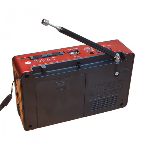 Радиоприёмник с фонариком FM USB MicroSD Golon RX-8866BT с Bluetooth на аккумуляторе Красный