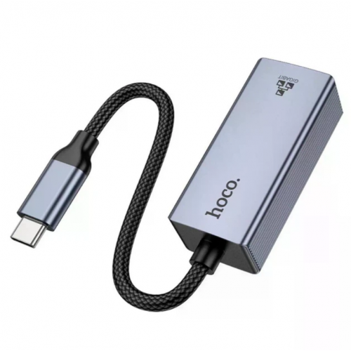 Сетевой адаптер HOCO UA37 Type-C Ethernet Adapter (1000 Mbps)