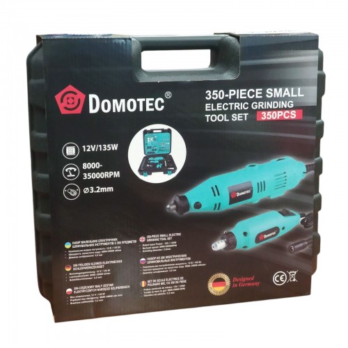 Шлифовальная мини-машинка (гравер) с регулируемой скоростью, набор 350 предметов Domotec 10360