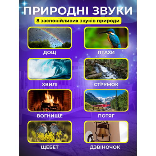 Генератор белого шума со звуками природы аккумуляторный 3в1+bluetooth колонка+rgb ночник S660Pro