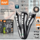 Аккумуляторный триммер RAF R.4047 3в1 с USB-зарядкой для волос, бороды и ушей