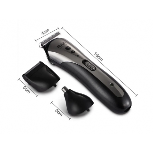Аккумуляторный триммер RAF R.4047 3в1 с USB-зарядкой для волос, бороды и ушей
