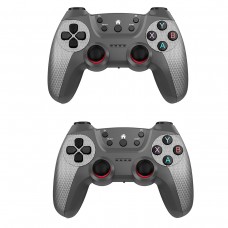 Беспроводные джойстики, от батареек, XO GP4, 2 шт / Пара игровых геймпадов Черный с серым