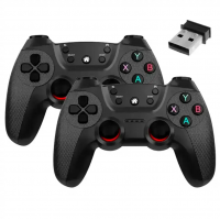 Беспроводные джойстики, от батареек, XO GP4, 2 шт / Пара игровых геймпадов Черный