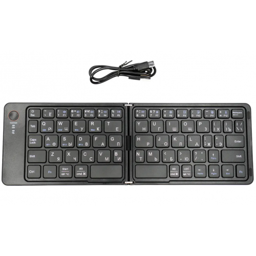 Клавиатура беспроводная bluetooth HB-028, раскладная, 67 клавиш, (Eng/Pyc), 283x95x9 мм Чёрная