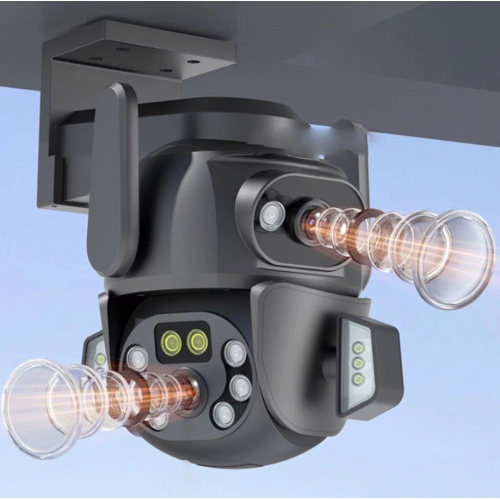 Камера наружная поворотная уличная двойная WIFI DOUL CAM Q-821 FULL-HD 4Mp Ночная сьемка Yoosee