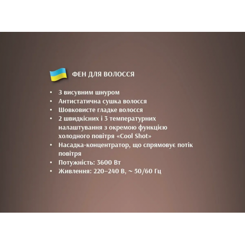 Фен для волос Bitek BT-474 (3600Вт, 2 насадки) / Профессиональный фен с функцией холодного обдува