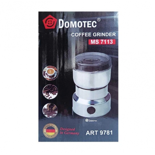 Кофемолка электрическая Domotec MS-7113, 400 Вт, 85 г, нержавеющая сталь, для кофе, орехов