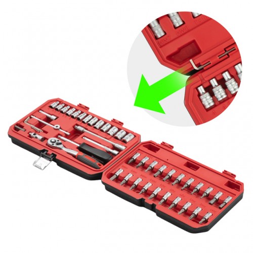 Набір інструментів 1/4" 48од INTERTOOL ET-9048 У кейсі
