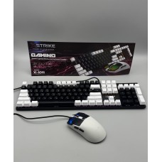 Дротова клавіатура мембранна з підсвічуванням + мишка RGB USB XSTRIKE X-1011 Комплект