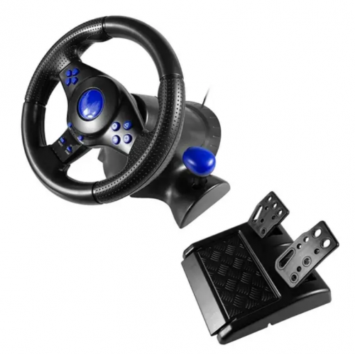 Ігрове кермо з педалями і коробкою передач для ноутбука пк ps2 ps3 pc usb vibration steering wheel гонки