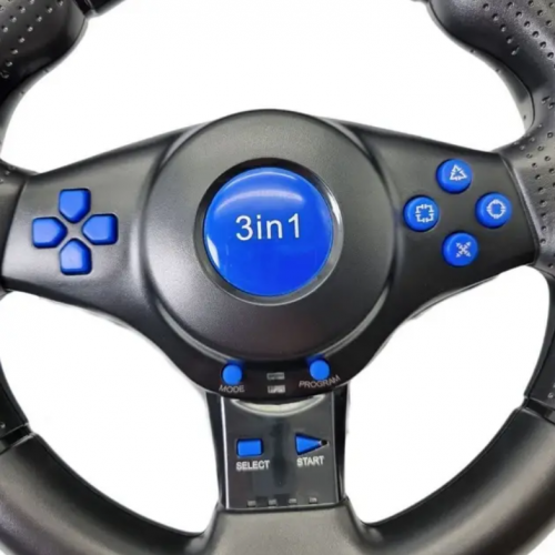 Ігрове кермо з педалями і коробкою передач для ноутбука пк ps2 ps3 pc usb vibration steering wheel гонки