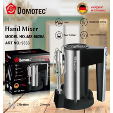 Ручний міксер Domotec MS-6629A 240 Вт 5 швидкостей подвійні віночки + турбо режим