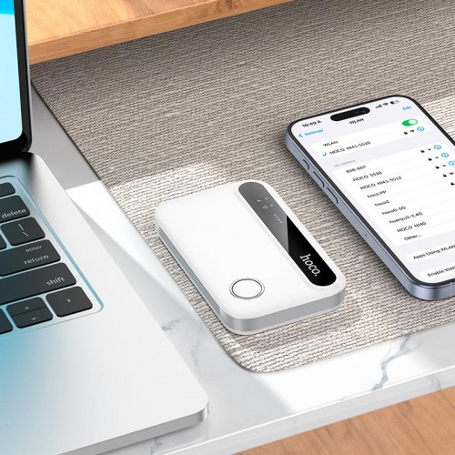 Портативний роутер 4G Wi-Fi модем HOCO HI41 (3G, 4G, Wi-Fi 6, 2100mAh, 150Mbps, 3h)