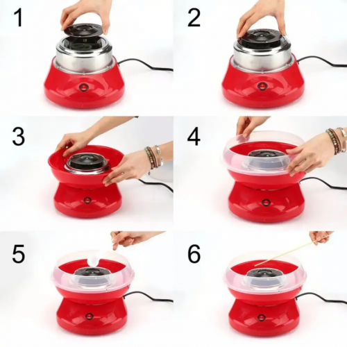 Апарат для приготування солодкої вати Candy Machine ST604 Червоний