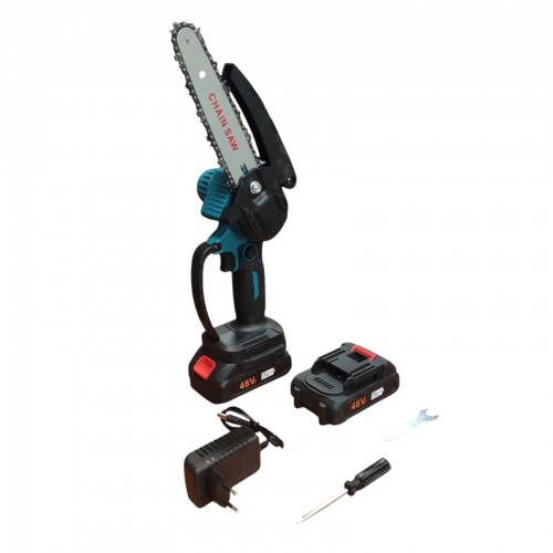 Бесщеточная Аккумуляторная цепная мини-пила 6 inch Electric SAW в кейсе / 2 аккумулятора + очки