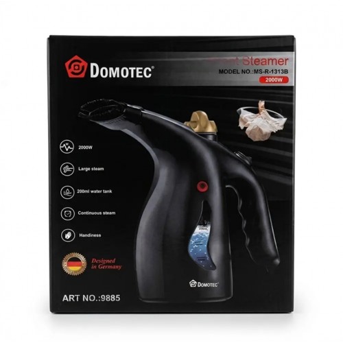 Ручний відпарювач для одягу Domotec MS-R-1313B 2000W Паровий стимер для вертикального відпарювання речей