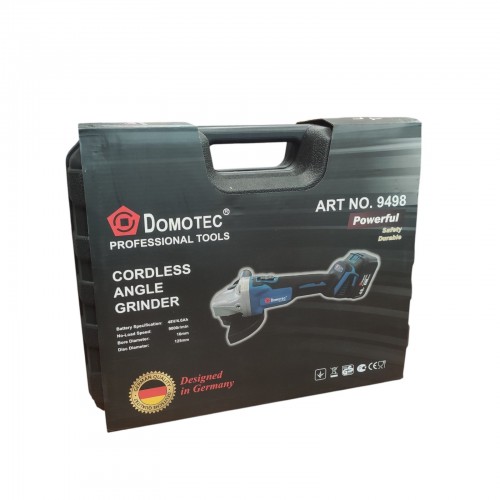 Акумуляторна болгарка Domotec 9498 з двома акумуляторами 48V, Кутова шліфувальна машина в кейсі 2 АКБ
