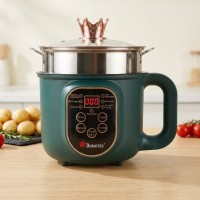 Электрическая кастрюля-пароварка 1,8л 2000 Вт / Электрокастрюля DOMOTEC MS-7729 Зелёный
