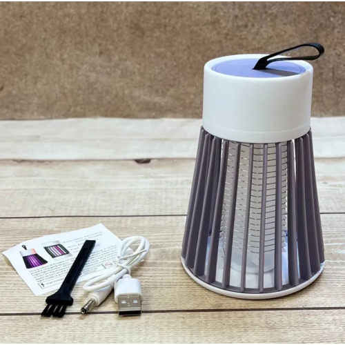 Електричний знищувач комах для дому Electronic shock Mosquito killing lamp 220V Сірий