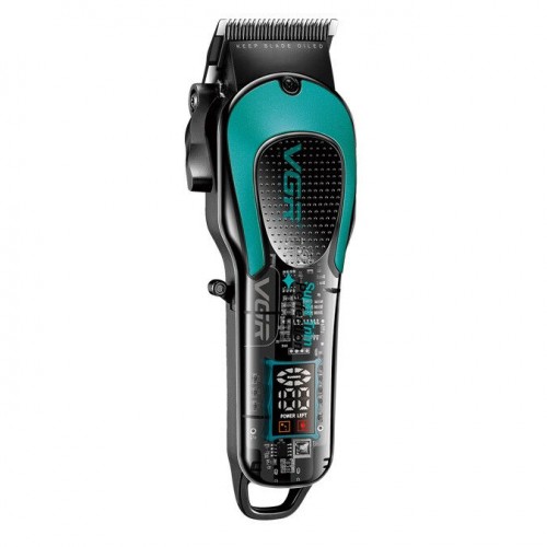 Акумуляторна машинка для стрижки VGR V-692 4 насадки, LED дисплей, 7500RPM Зелена