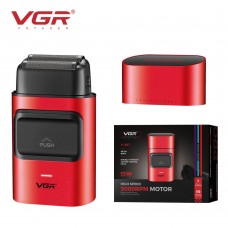 Електробритва шейвер для бороди, з USB, VGR V-307 / Акумуляторна бритва / Тример для обличчя Червоний