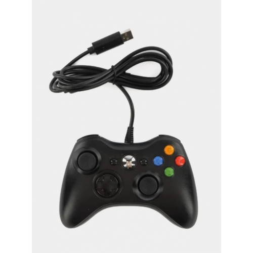 Джойстик PC360 у стилі XBOX провідний USB для комп'ютера Чорний