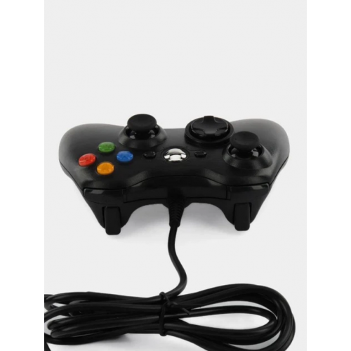 Джойстик PC360 у стилі XBOX провідний USB для комп'ютера Чорний
