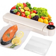 Вакуумний пакувальник харчових продуктів + 10 пакетів, Vacuum Sealer LS-801, Білий / Домашній вакууматор для їжі