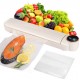 Вакуумний пакувальник харчових продуктів + 10 пакетів, Vacuum Sealer LS-801, Білий / Домашній вакууматор для їжі