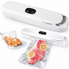 Вакуумний пакувальник для продуктів Vacuum Sealer MK-801 90Вт побутовий вакуумний + 10 пакетів Білий