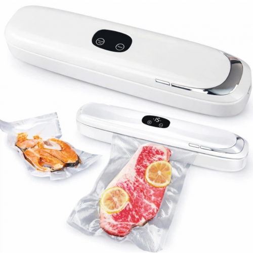 Вакуумний пакувальник для продуктів Vacuum Sealer MK-801 90Вт побутовий вакуумний + 10 пакетів Білий