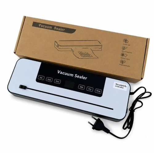 Вакуумний пакувальник 2 в 1 Vacuum Seal and Air Proof для сухих та вологих продуктів / побутовий вакуумний + 10 пакетів