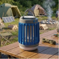 Кемпінговий ліхтар акумуляторний від комах та комарів 2 в 1 Powermaster W851 Синій