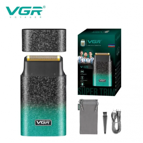 Електробритва шейвер VGR V-326, 4500RPM, LED-дисплей, вологозахист Зелений