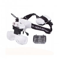 Бинокуляр Magnifier 9892C2 LED 1x-6x / бинокулярные очки с увеличением