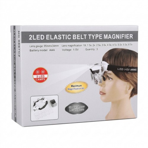 Бінокуляр Magnifier 9892C2 LED 1x-6x / бінокулярні окуляри зі збільшенням