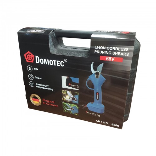 Електричний секатор Domotec 8500 в кейсі + 2 акумулятори / Ножиці садові / Електросекатор для саду