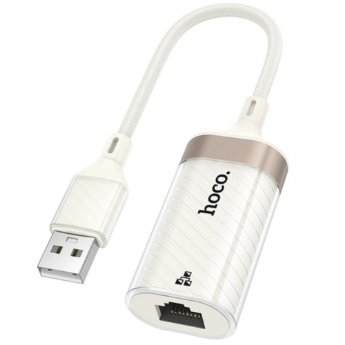 Мережевий адаптер USB to RJ45(LAN), 100 Мбіт/с, HOCO UA41 / Мережева карта / Інтернет адаптер