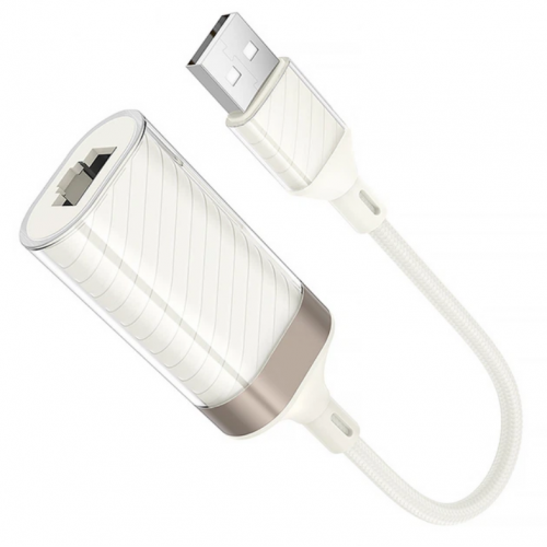 Мережевий адаптер USB to RJ45(LAN), 100 Мбіт/с, HOCO UA41 / Мережева карта / Інтернет адаптер