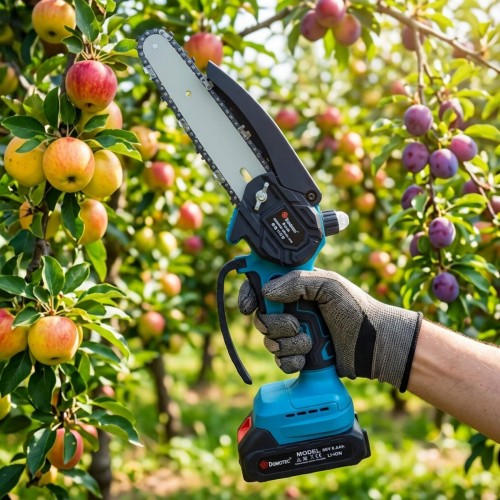 Акумуляторна ланцюгова міні-пила 6 inch Electric SAW DOMOTEC 8169 в кейсі / 2 акумулятори